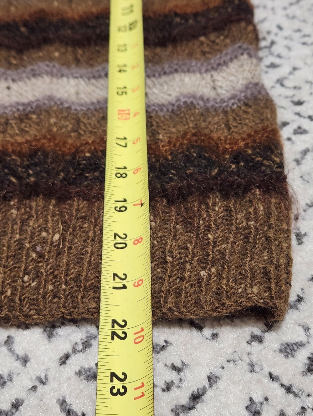 Vintage Neiman Marcus Mohair Wool Blend Striped Fuzzy Sweater Made in England M - Picture 7 of 10